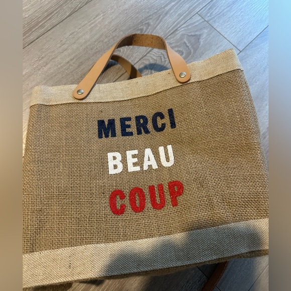 NWOT Clare V X Apolis Merci Beaucoup Lunch Bag - Picture 6 of 10